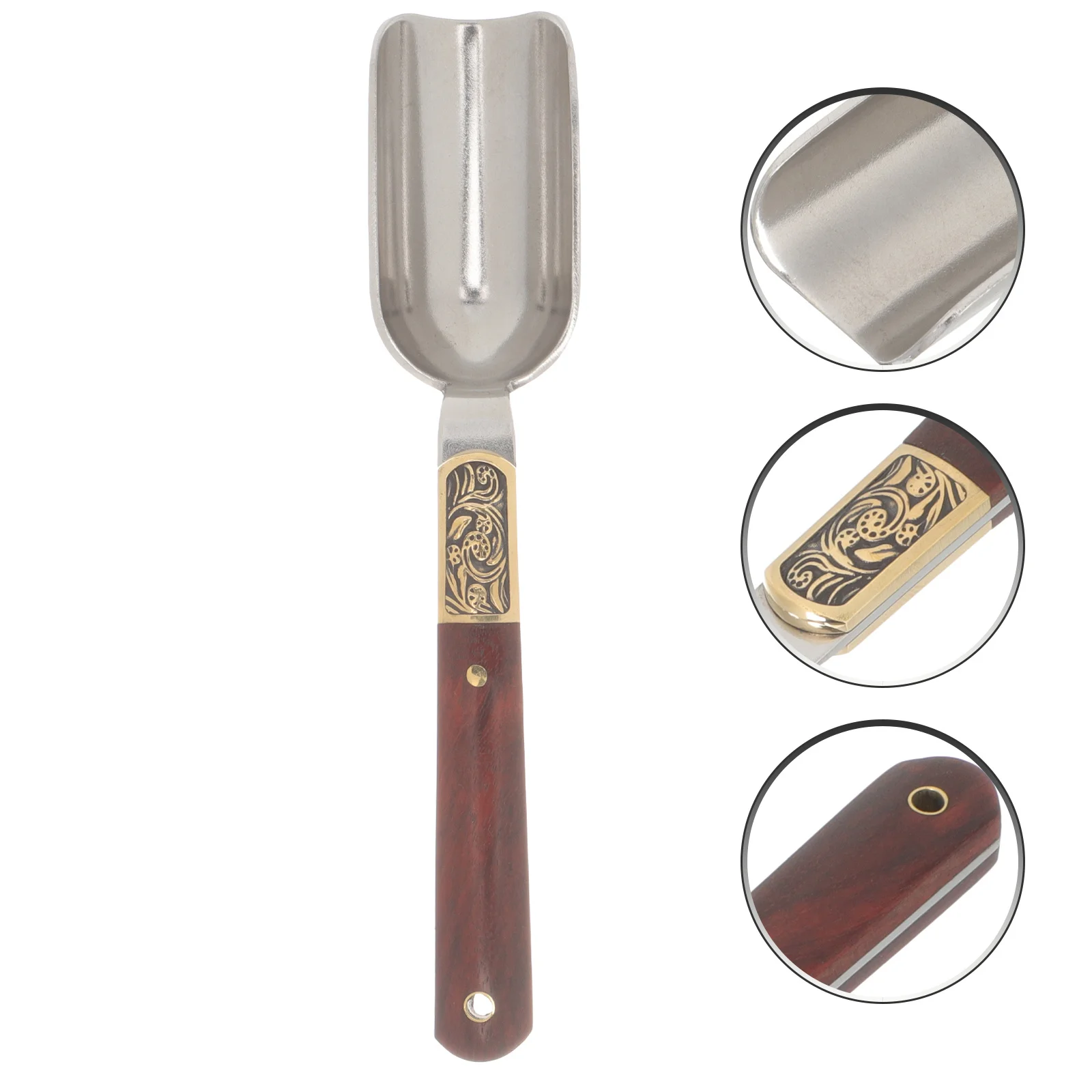 

Tea Scoop Handle Vintage Long Teaspoon For Loose Tea Coffee Beans Kitchen Popcorn Grain Sugar Candy Practical