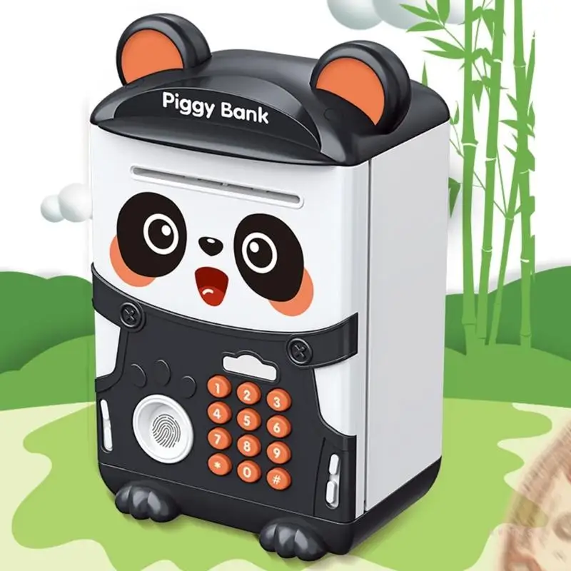 Electronic Piggy Panda Shaped Ornaments Panda Shaped Toy Money Saving Box Piggy Craft