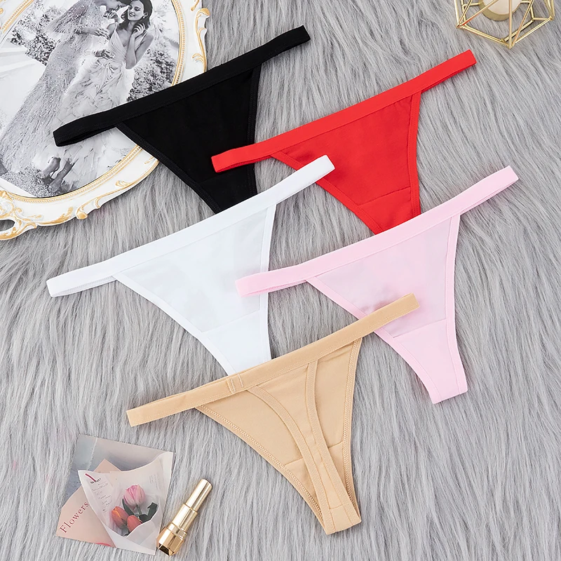 

Hot Sale Sexy Women Cotton G String Thongs Low Waist Sexy Panties Ladies' Seamless Underwear Exotic G-Strings lingeries intimate