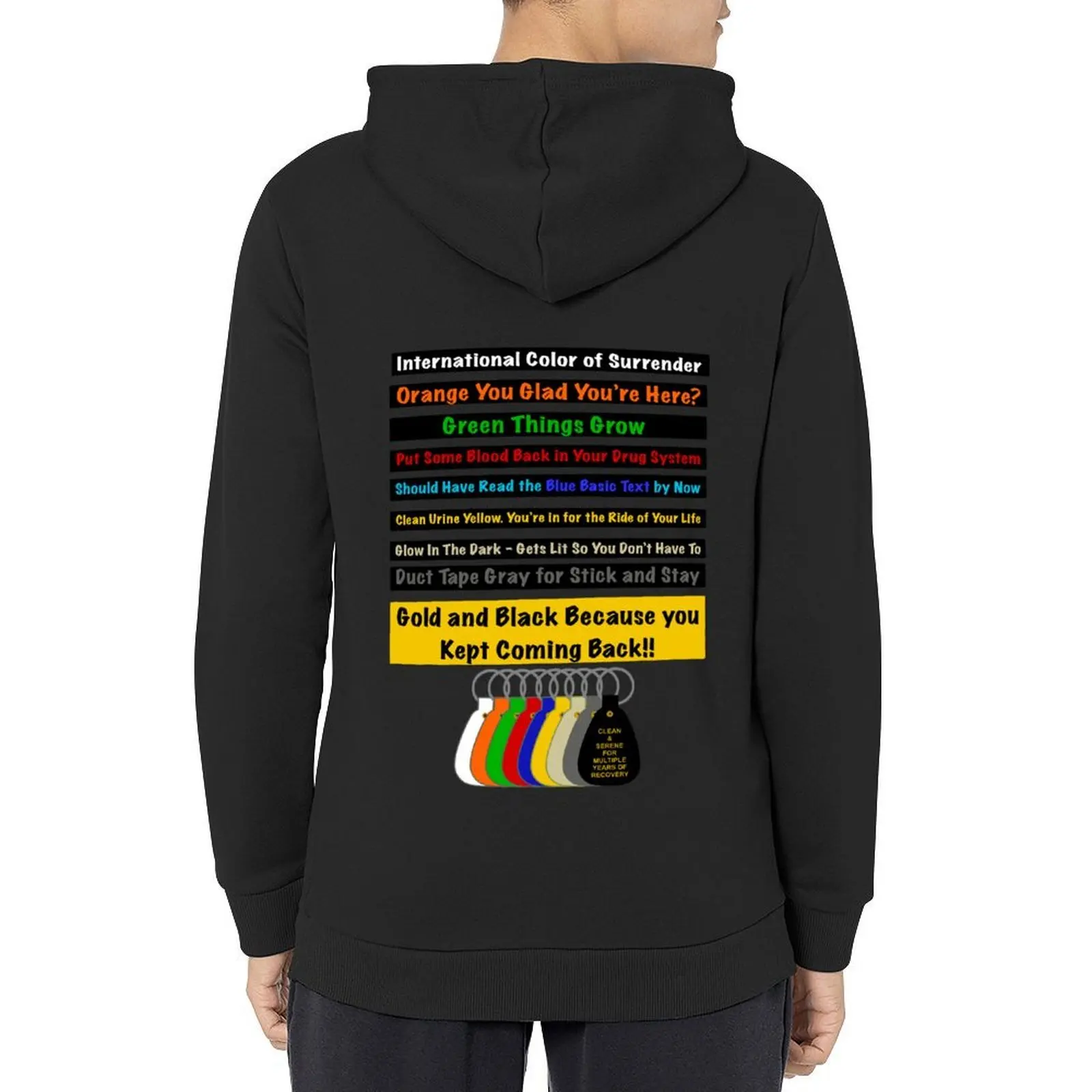 

Cleantime Countdown With Narcotics Anonymous Keytags Hoodie graphic t shirts men autumn clothes blouse japanese hoodie