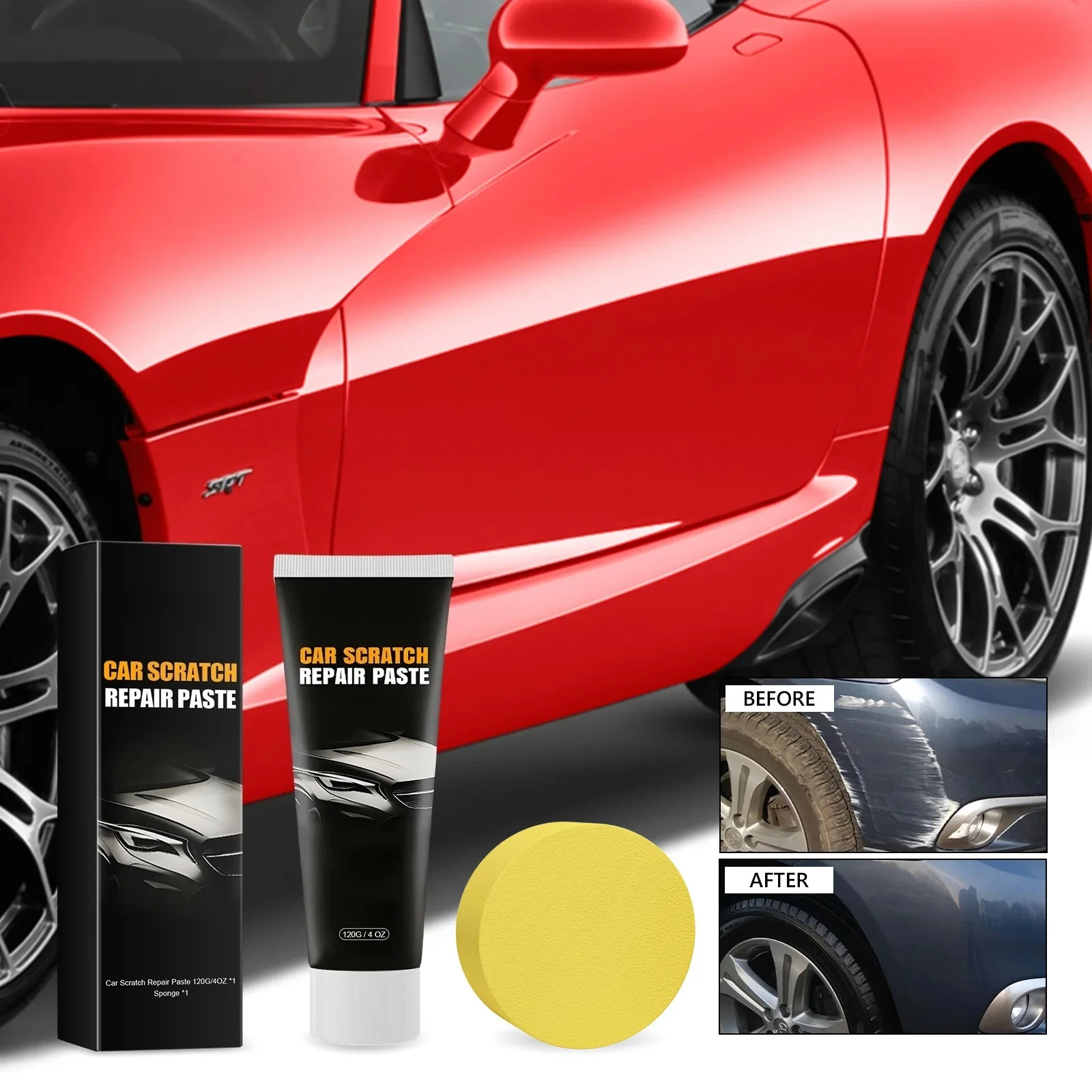 HOMONTH Car Scratch Repair Paste Auto Swirl Scratches Remover Wax Auto Body Grinding Polishing Compound Universal Cleaner Tools