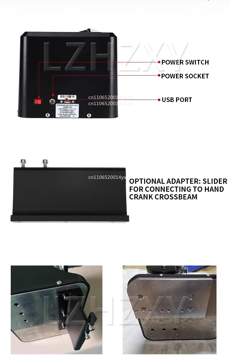 Electronic Stringing Machine Head - Drop Weight / Crank / Wise Replacement - M8 Tension Head