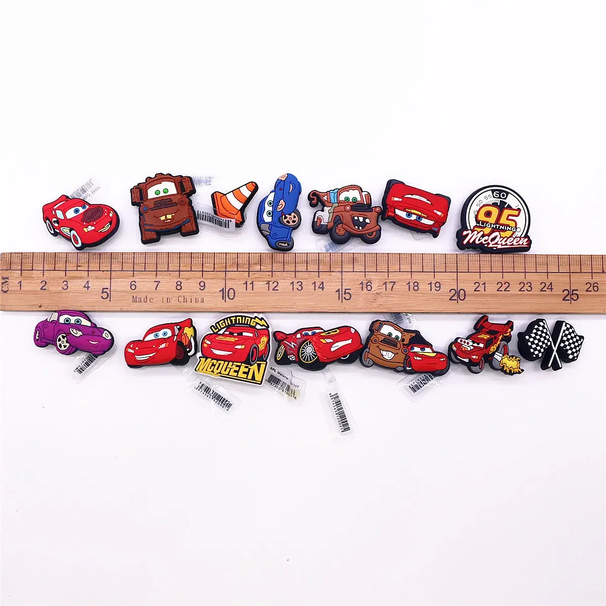 Lot De 30 Badges De Chaussures Cars Pour Enfants - Décorations PVC Dessin Animé - Accessoires Personnalisables
