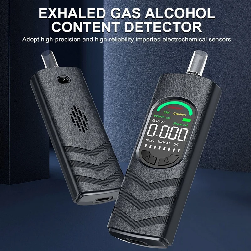 

A74E-Professional High Sensitivity Breathalyzer Portable Alcohol Test Digital Breath Alcohol Tester
