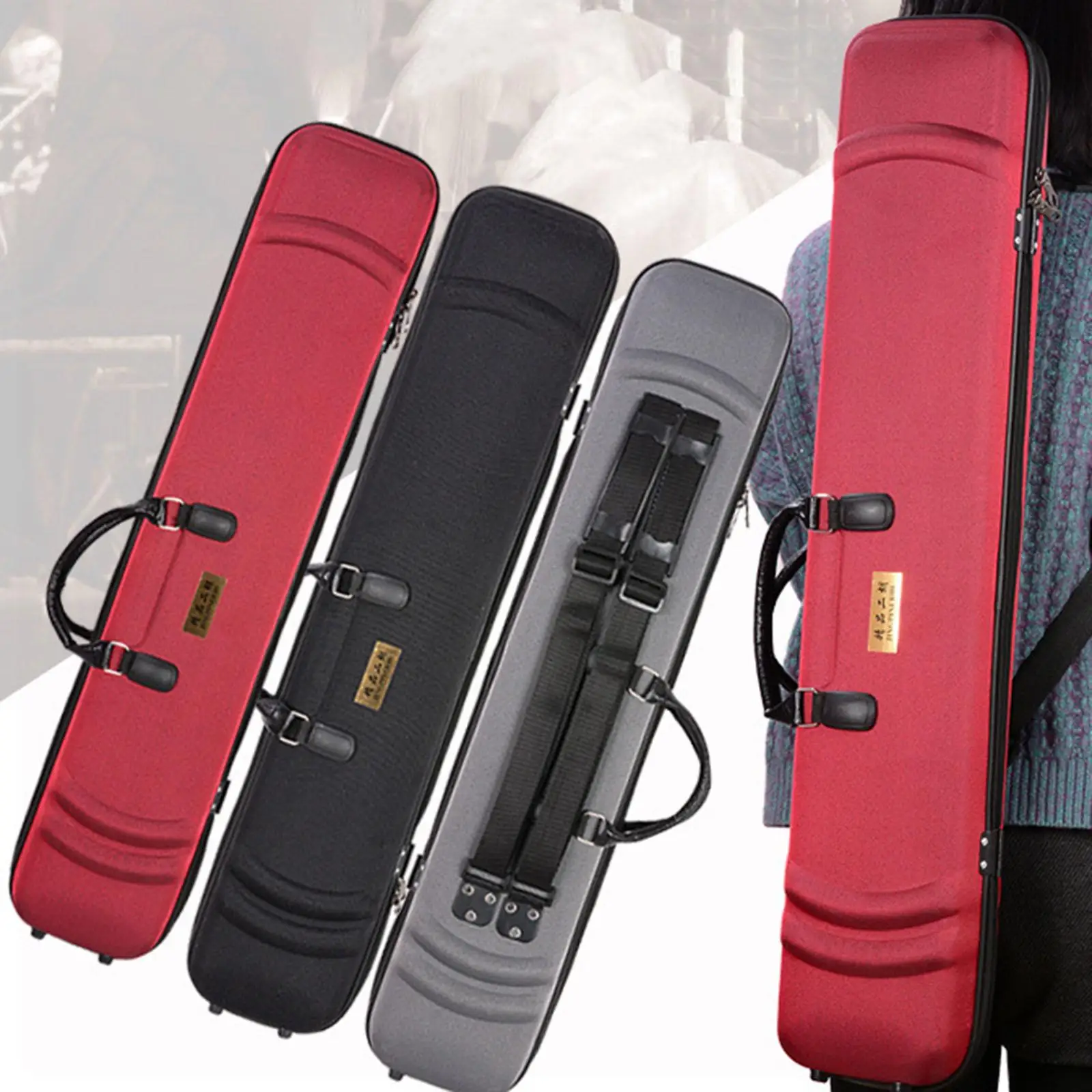 

Erhu Storage Bag Erhu Case Box with Zippered Professional Carry Handle Erhu Carrying Case Musical Instrument Storage Bag Show