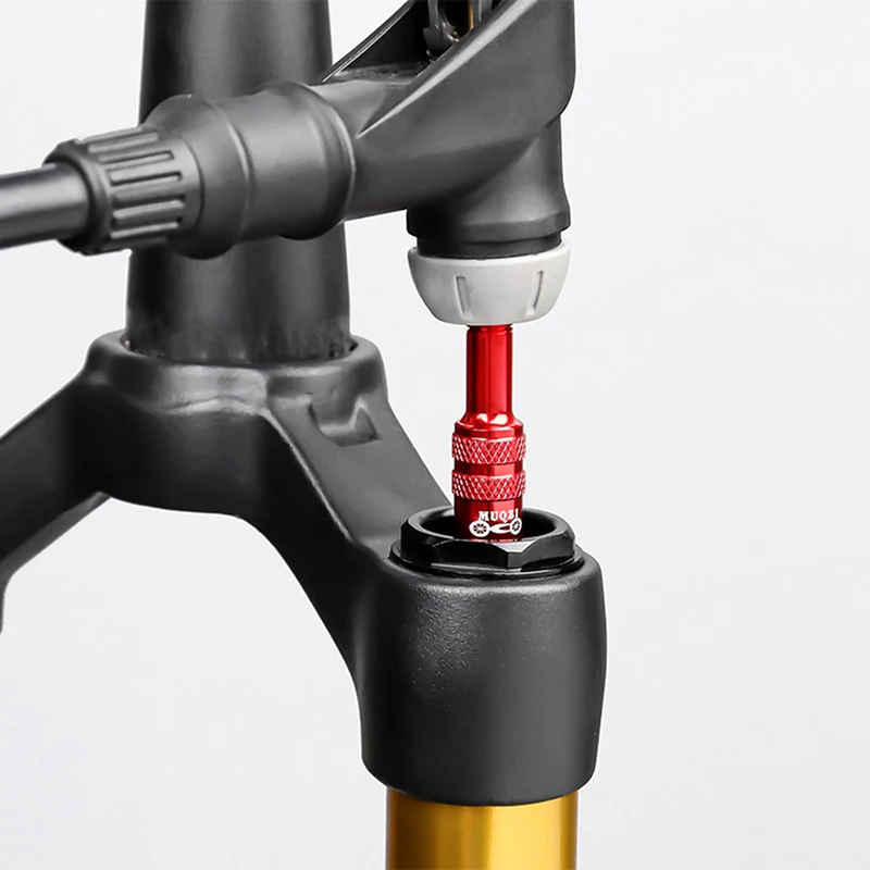 Valve Adapter Rust-Proof Aluminum Alloy Air Fork Inflatable Av Extension Conversion Nozzle Road Bicycle Fork Accessory for MTB