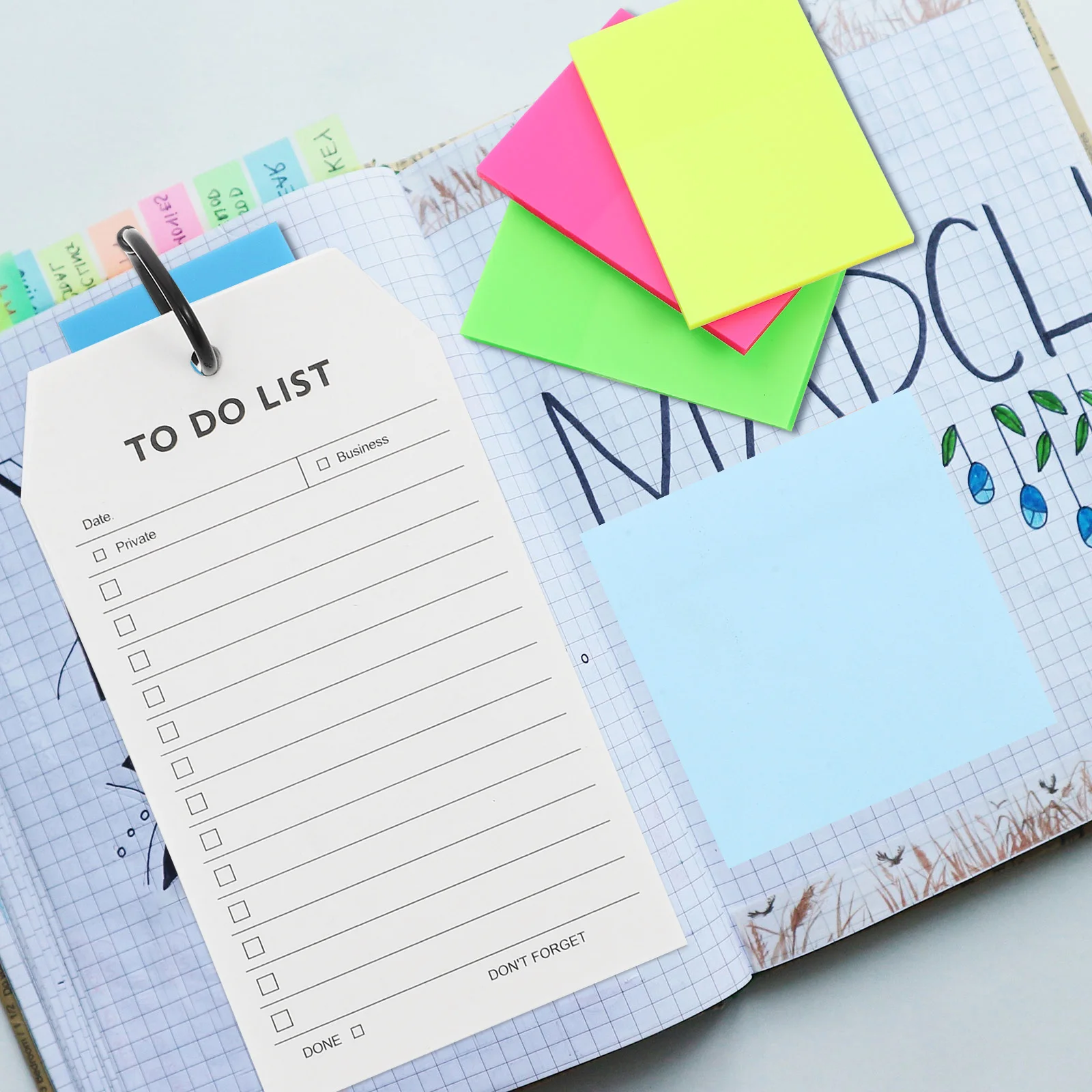 

6Pcs Clasp Memo Pad Loose Leaf Notepad Portable Daily Planner Notebook School Office Schedule Management Loose Leaf Notepad