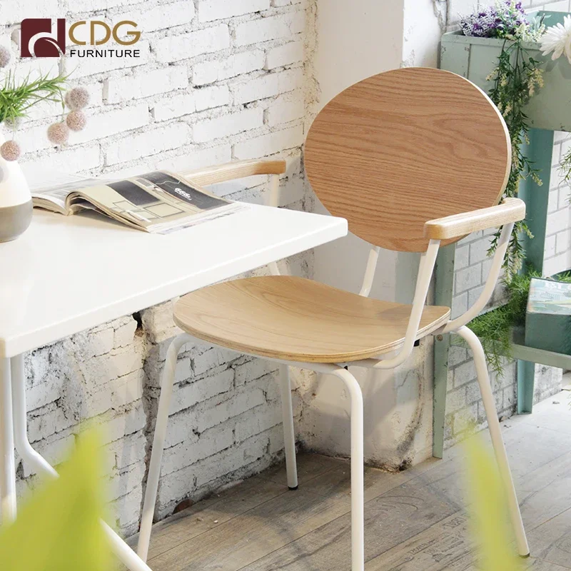 Modern Design Wooden Restaurant Set 1 Table 2 Chairs Coffee Shop Furniture