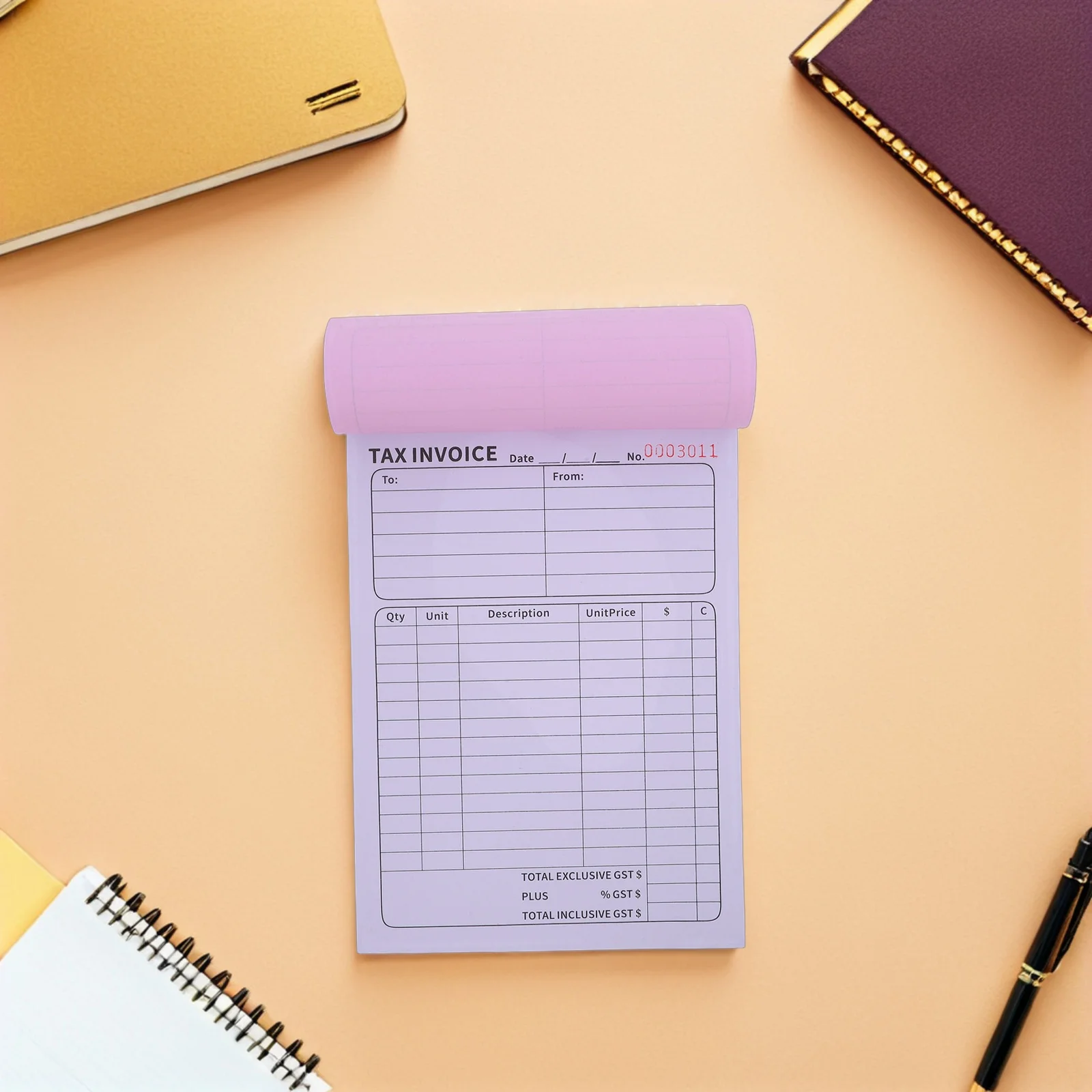 100 Pages Copy Receipt Book for Small Business Order Export Documentation Tax Compliance English Format Delivery