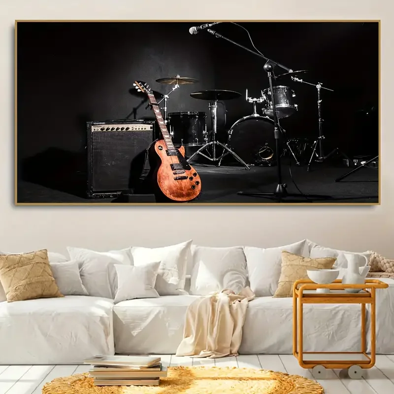1pc frameless   Canvas Poster, Modern Art, Musical Instruments Wall Art, Ideal Gift For Bedroom  Corridor, Wall Art, Wal