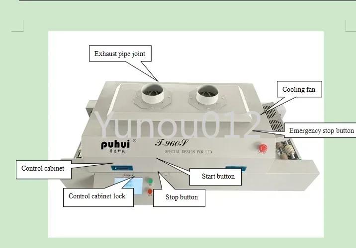 Quality T-960S 4500W LED SMT Reflow Oven Soldering Station 220v 960*300mm