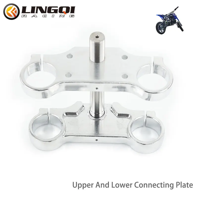 LYNNCHI Motorcycle Steering Column Upper and Lower Connecting Plate Front Fork Clamp For Scooter Pit Dirt Bike Replacement Parts