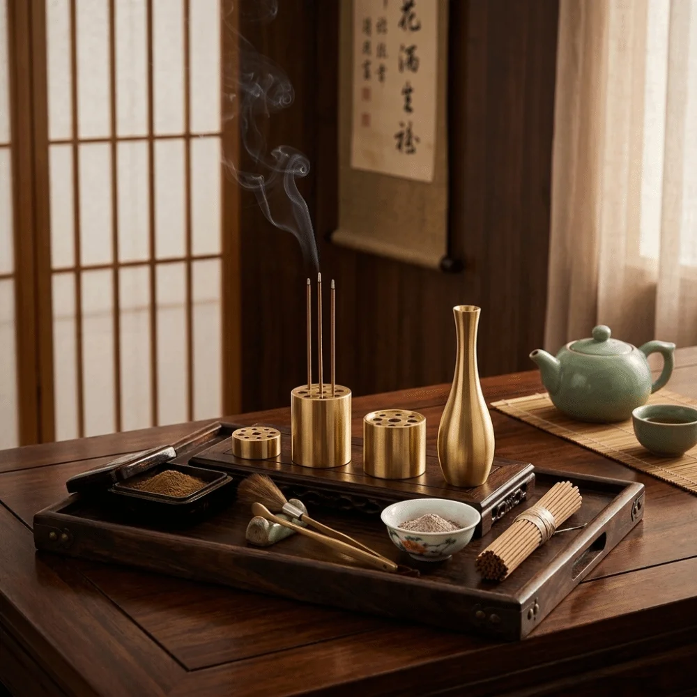 9 Holes Incense Holder Compact Ornament Fragrance Incense Stick Plate Vintage Versatile Incense Burner Prayer Room