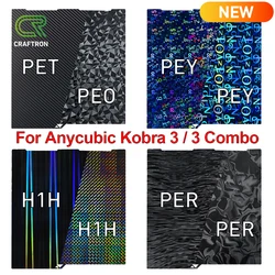Anycubic Kobra 3 Build Plate 256x268mm Double Side Spring Steel PEO PET Sheet Heated Bed Upgrades 3d printer accessories Parts