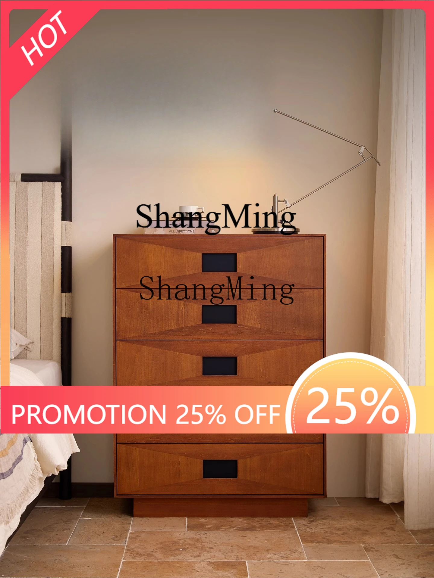 

SM vintage style solid wood chest of drawers home living room TV storage standing bedroom bedside cabinet