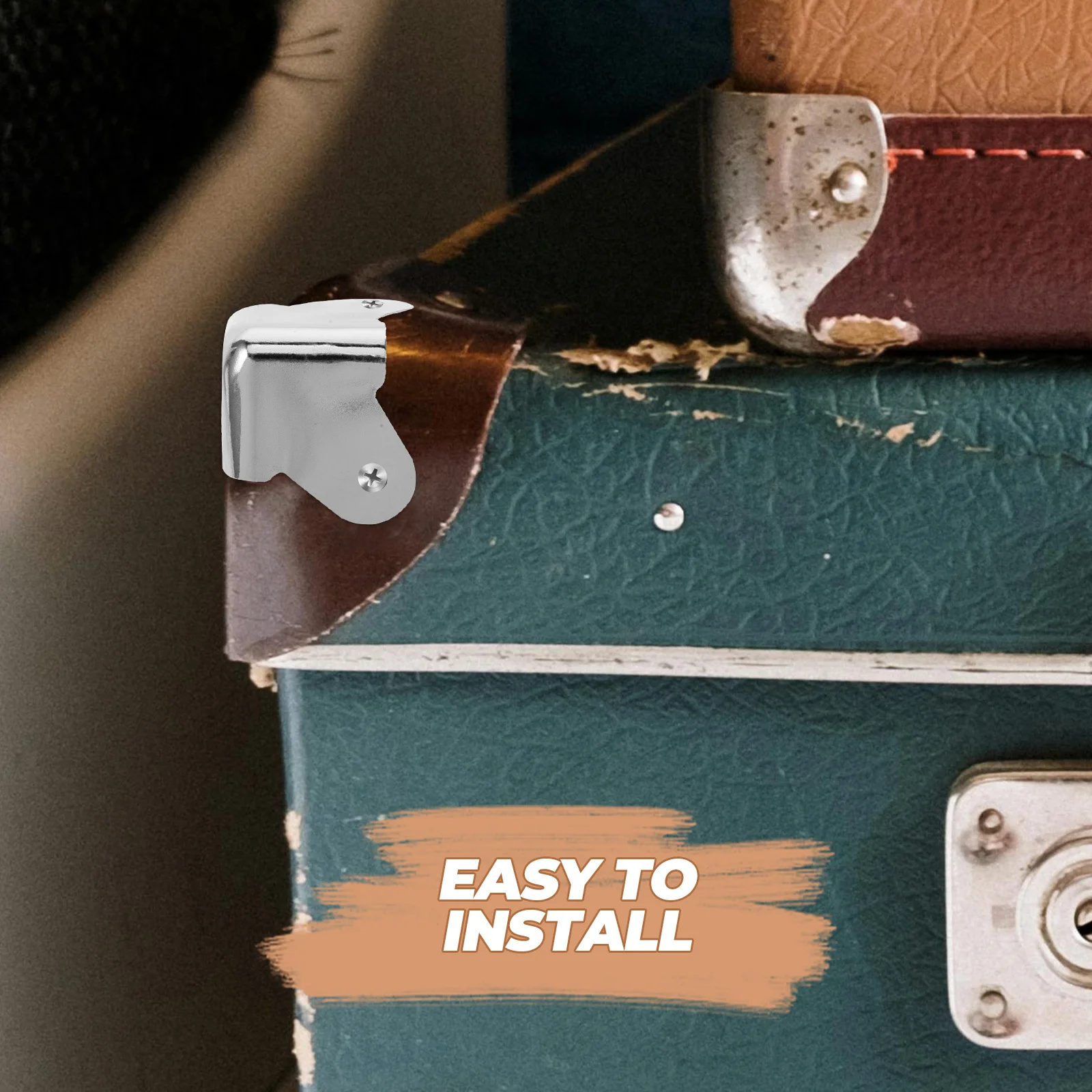 

10pcs Chrome Plated Corner Protector For Luggage Speaker Box Durable Edge Guards Furniture Cabinet Metal Angle Guard