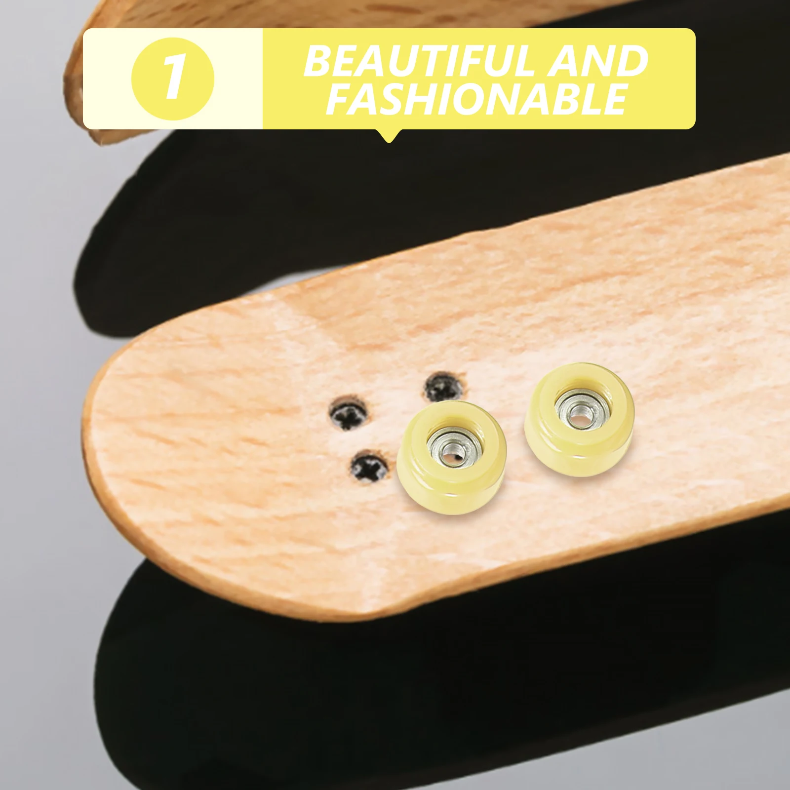 4 szt. Kółka do deskorolki na palce ze stali nierdzewnej i tworzywa sztucznego, wytrzymałe, do treningu koordynacji, zabawka edukacyjna dla dzieci i dorosłych, piękne.