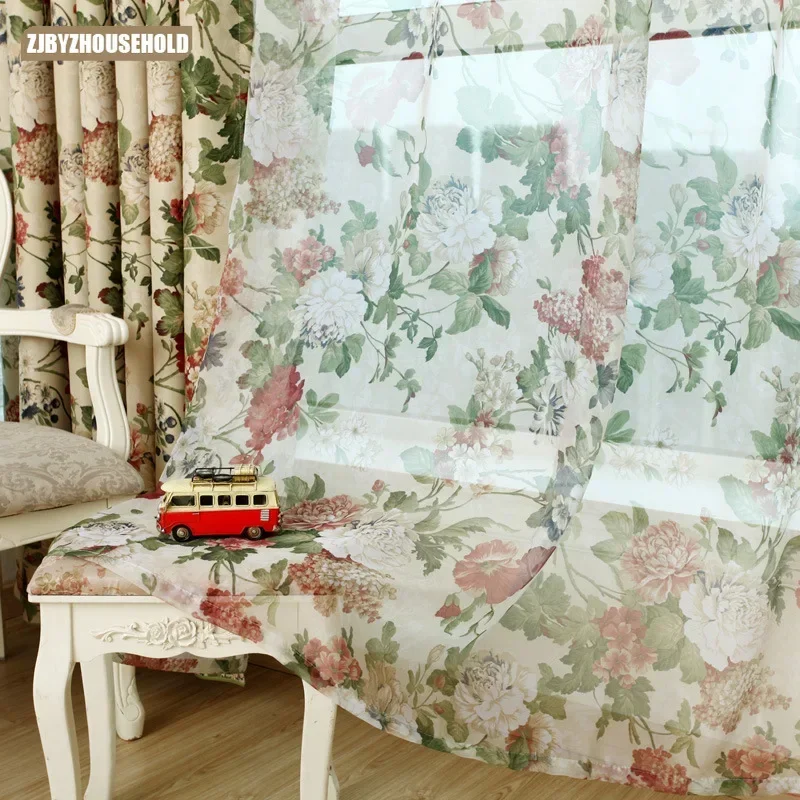 

Curtains for Finished Fabrics Special Clearance Upscale Bedroom Living Room European-style Garden Curtains Customize