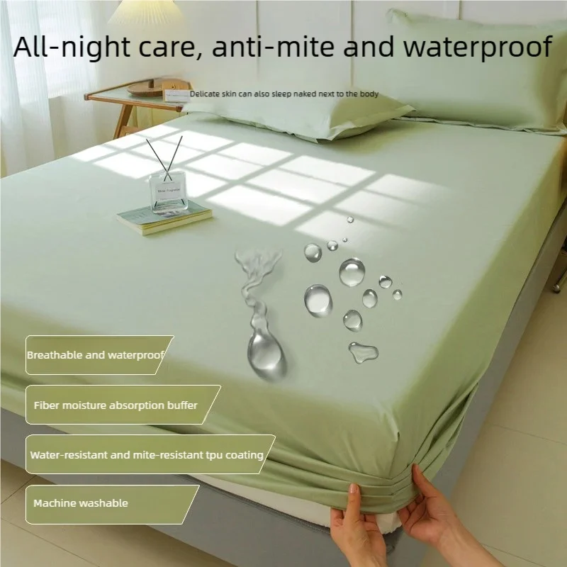 120/150/180x200 Fitted Bed Sheet With Elastic Band Solid Color Mattress Covers Protector Single Double King Beds 100% Polyest