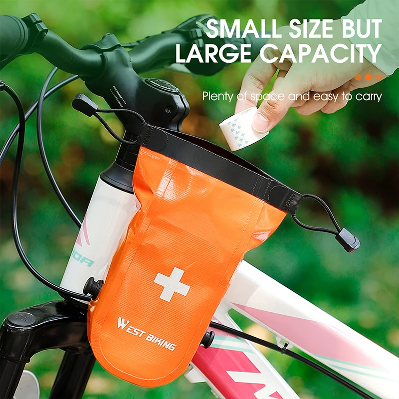 WEST BIKING Bicycle Emergency Medical Bag Outdoor Portable First Aid Kit 100% Waterproof PVC Cycling Hiking First Aid Tools