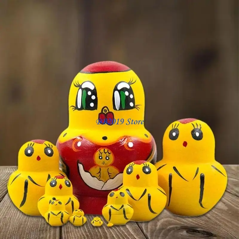 Q0KB Classical Russian Matryoshka Nesting Dolls Stacking Toy for Kids Fine Motor
