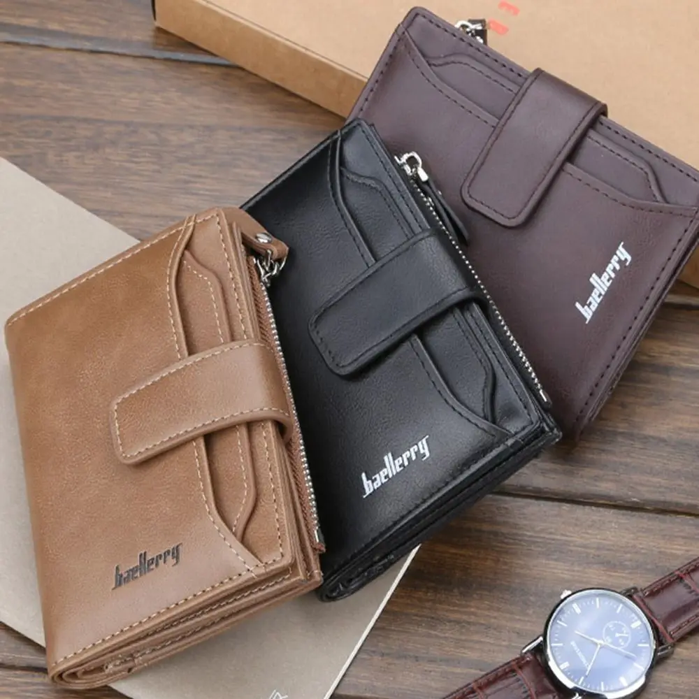 

Multifunction Men's Short Wallet Multi-position Large Capacity Male Leather Purse Ventilate Waterproof Pocket Purse Shopping