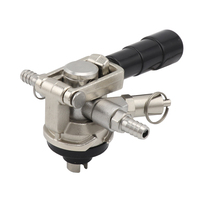 European Beer Sankey Low Profile Keg Coupler S Type D System 5/16'' Barb With Lever Handle Kegerator Dispenser Tap