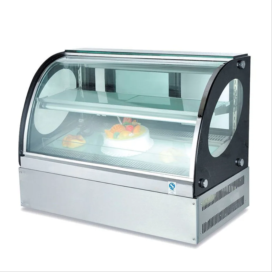 

Cake Counter Refrigerated Cabinet Display Cabinet Made of Glass Commercial Fruit Cooked Dessert Freezer Desktop Large Fresh