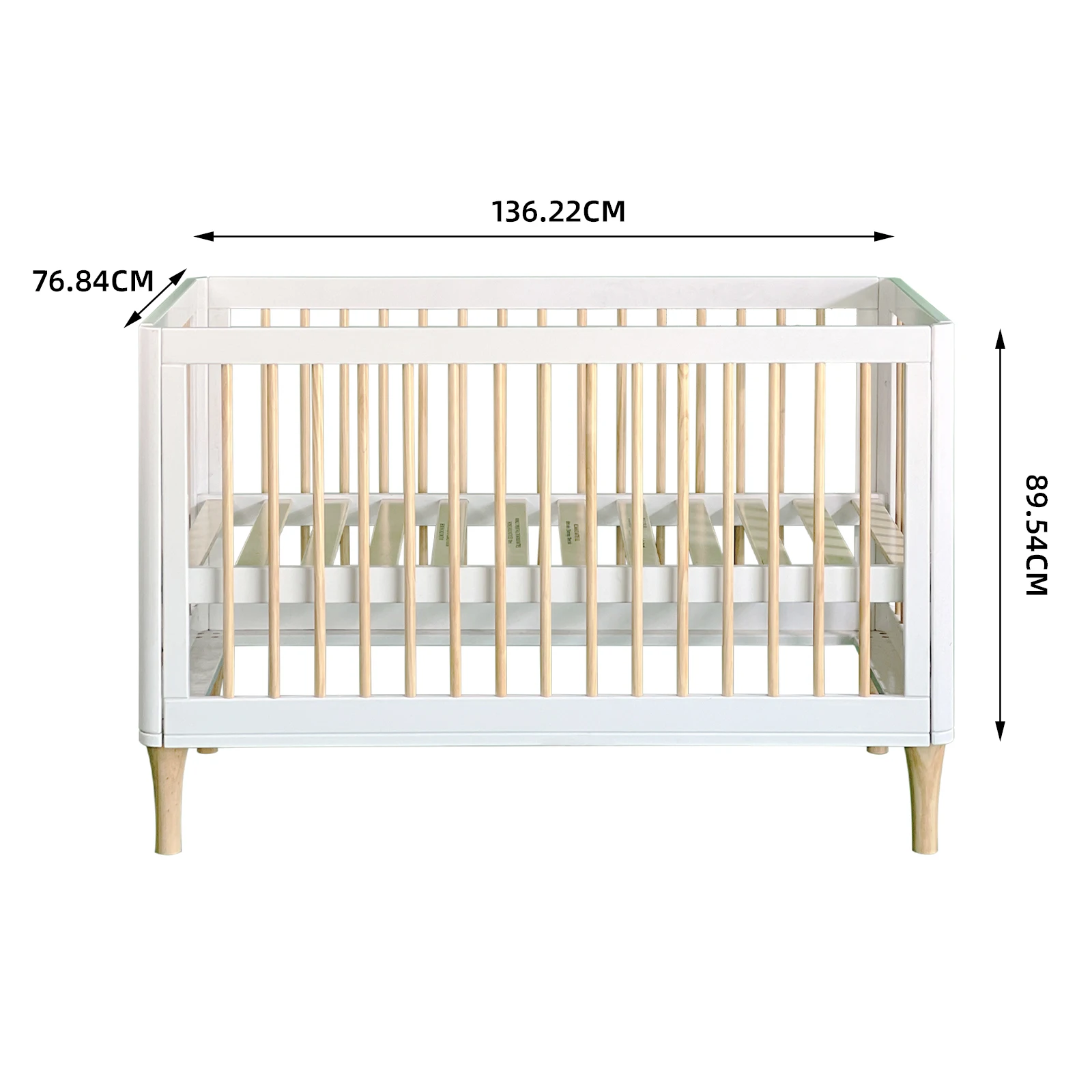 

Европейская и американская детская кроватка из массива дерева, современная многофункциональная передвижная кроватка для малышей с многоуровневой регулировкой для новорожденных