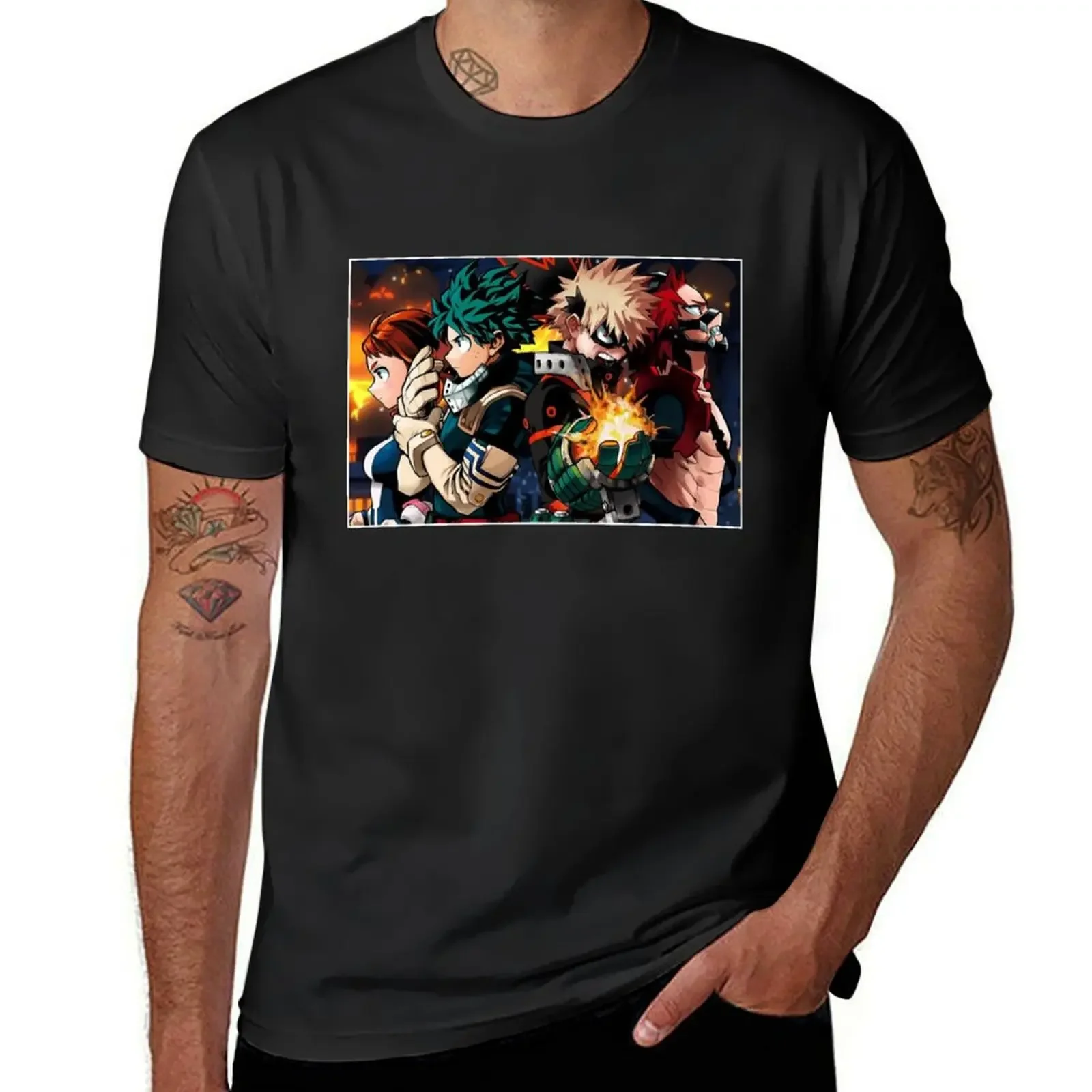 Deku,Bakugo,Ochaco and Kirishima T-Shirt custom shirt cute tops oversizeds quick drying mens vintage t shirts