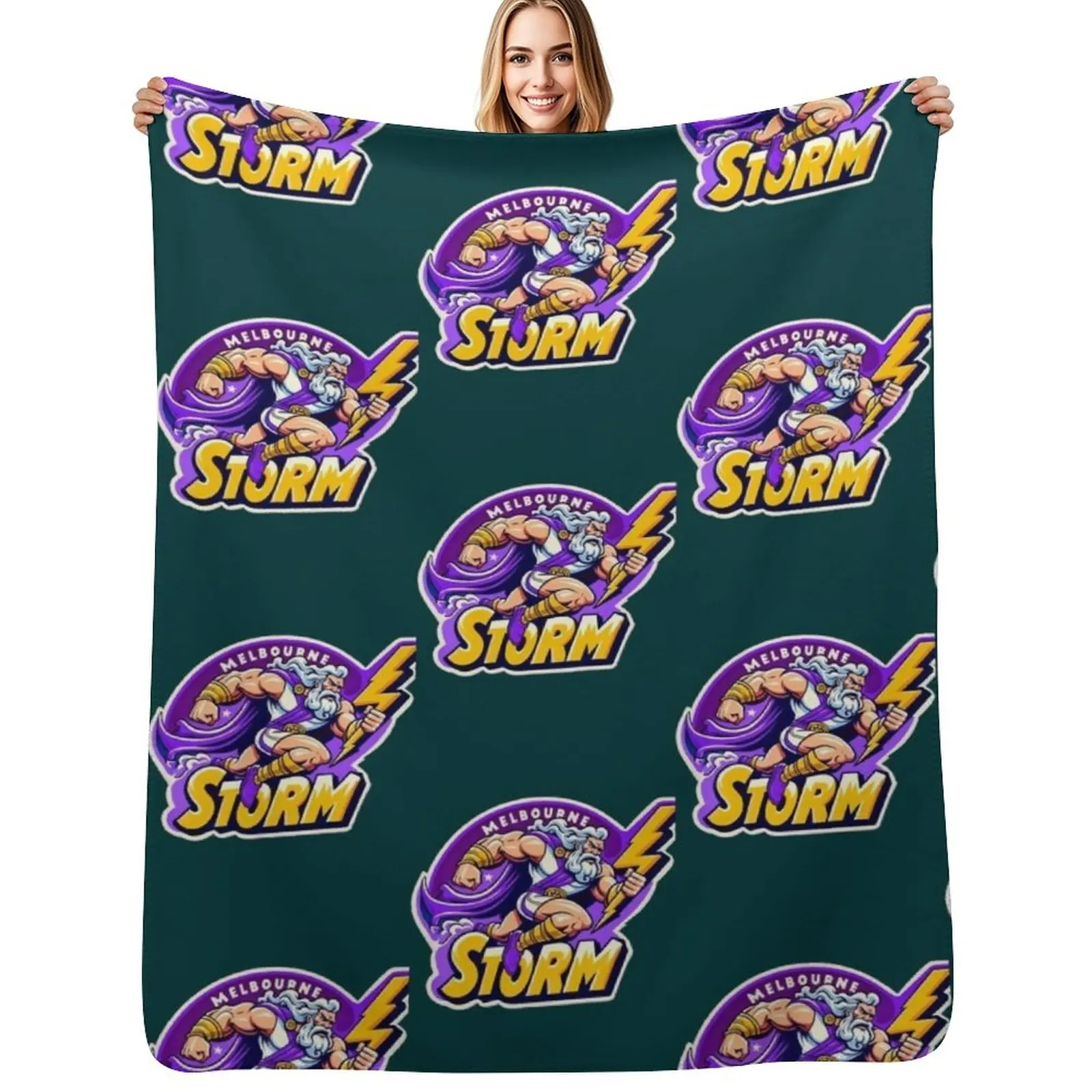 Melbourne Storm Active Throw Blanket Softest Giant Sofa for winter halloween heavy to sleep Weighted Blankets