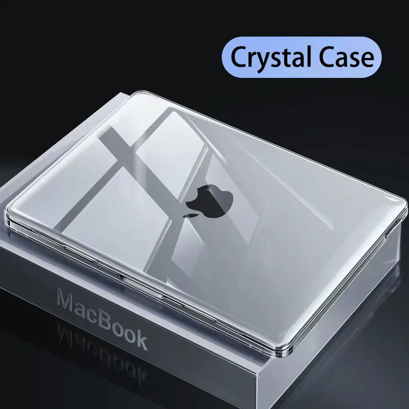Crystal Clear Hard Laptop Case For MacBook Neo New Air Pro 13 14 15 16 M1 M2 M3 M4 M5 Chip Shell Protective Cover Accessories