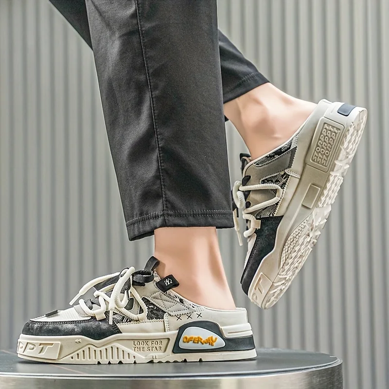 أحذية رجالي سهلة الارتداء - تصميم مريح ومسامي ومجوف للمشي في الهواء الطلق والركض والتخييم - عصري ومتعدد الاستخدامات