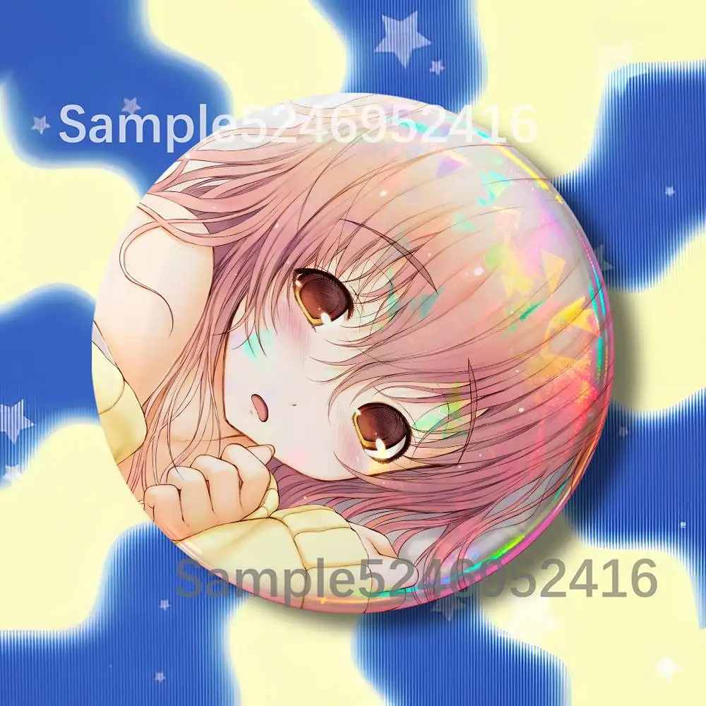 Aoi Mukou T-Totono Game Laser Badge Runde Kreative Anstecknadel Brosche Nischendesign Brosche für Rucksack Reversnadeln Accessoires – Detail 3
