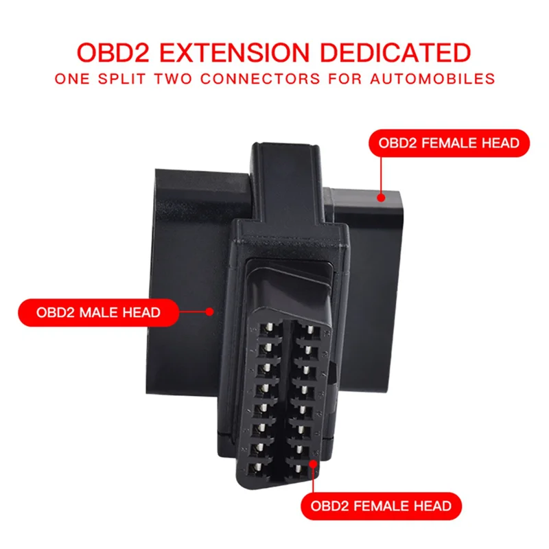 Extension Cable Automotive Universal 16-Pin Core Splitter Connected To Obd Devices (B)-N34R