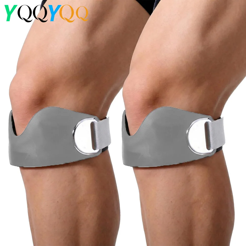 Rodilleras de compresión con correa para rótula, transpirables, ajustables, para deporte, soporte suave para rótula, rodilla de saltador