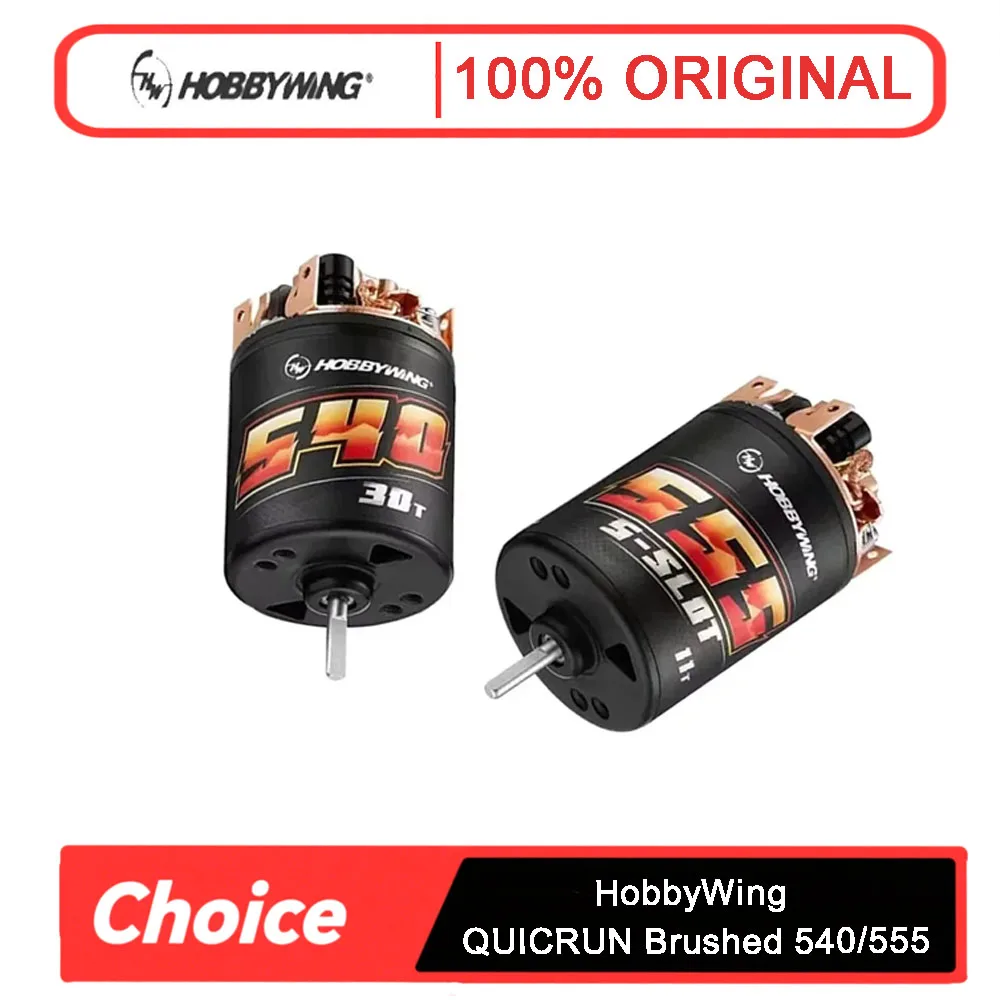 

Hobbywing QuicRun Brushed Motor 540 30T 40T / 555 11T 13T for 1/10 RC Crawler Short course truck Monster truck