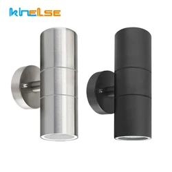 Stainless Steel Outdoor Wall Lamp Modern Garden Porch GU10 LED IP65 Waterproof Up Down Spotlight Wall Sconce Lights 110V 220V