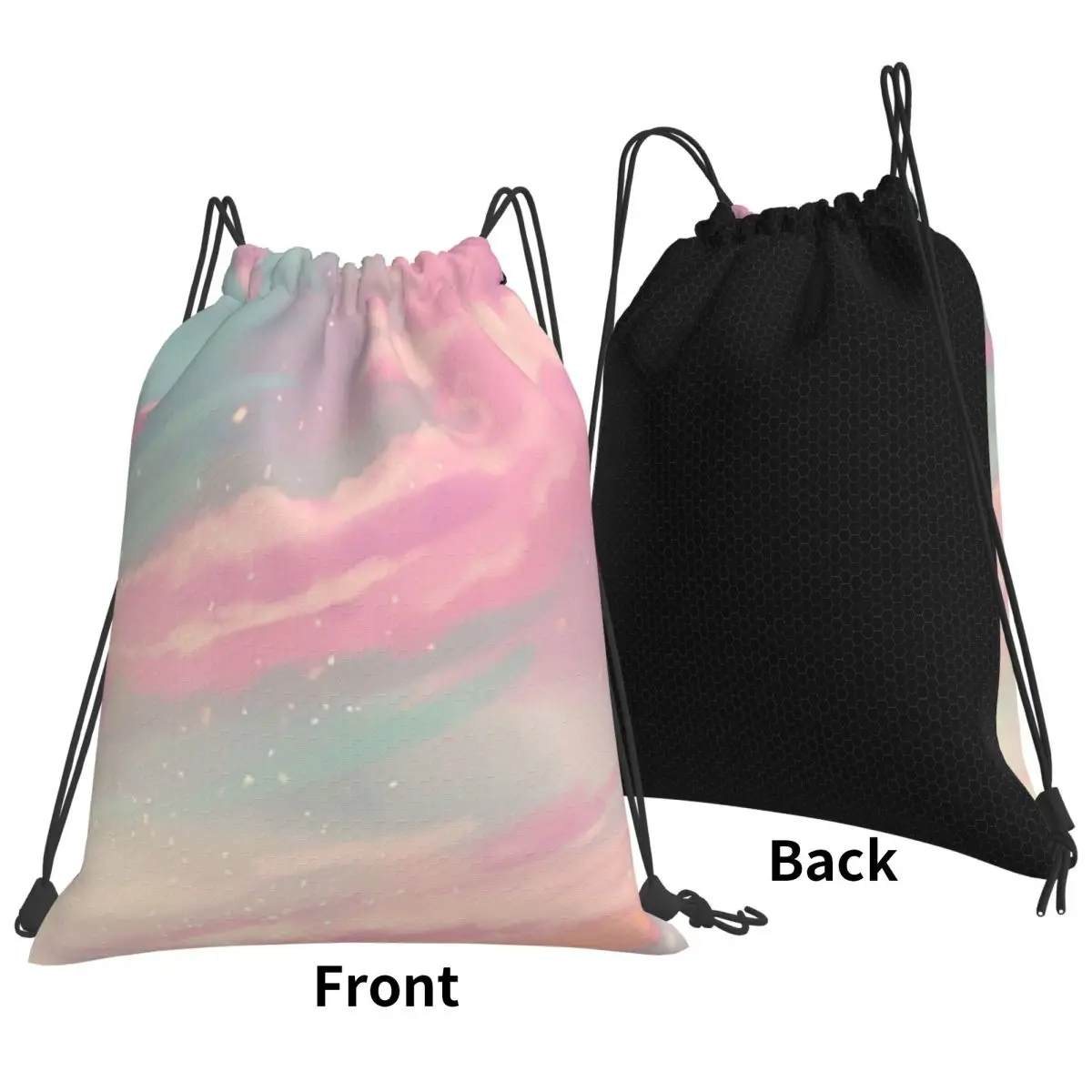 Dreamy Cloud Backpacks Multi-function Drawstring Bundle Pocket Sundries Bag Book Bags for Travel School
