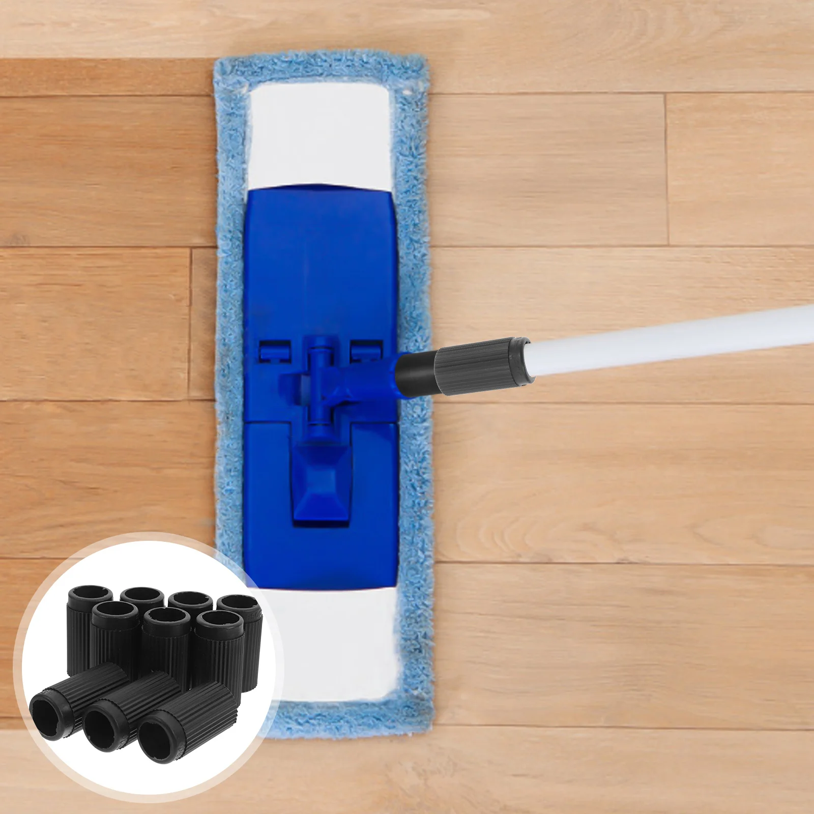 

10Pcs Mop Rod Accessories Telescopic Plastic Sleeve Inner Lock Ring Threaded Head Secure Lock Easy Install Home Office