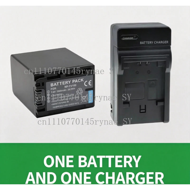 3900mAh High Capacity Li-ion Battery And Charger For Sony NP-FV100 Compatible With FDR-AX700 AX60 AX55 AX53 AX45 AX40 AX33 AX30