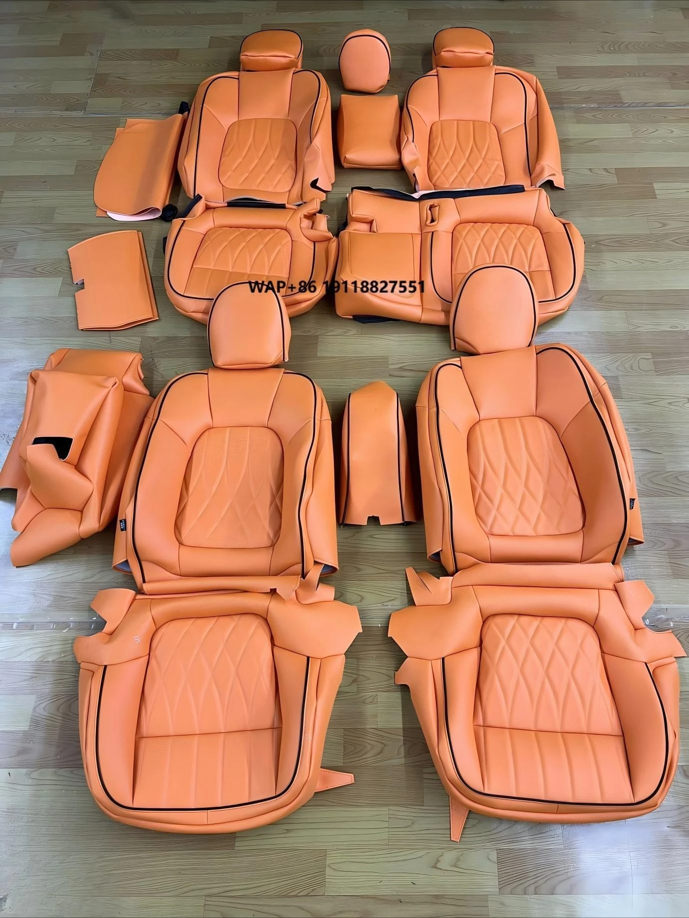 Custom Fit Car Accessories Seat Covers Full Set Middle Perforated Genuine Leather Specific for