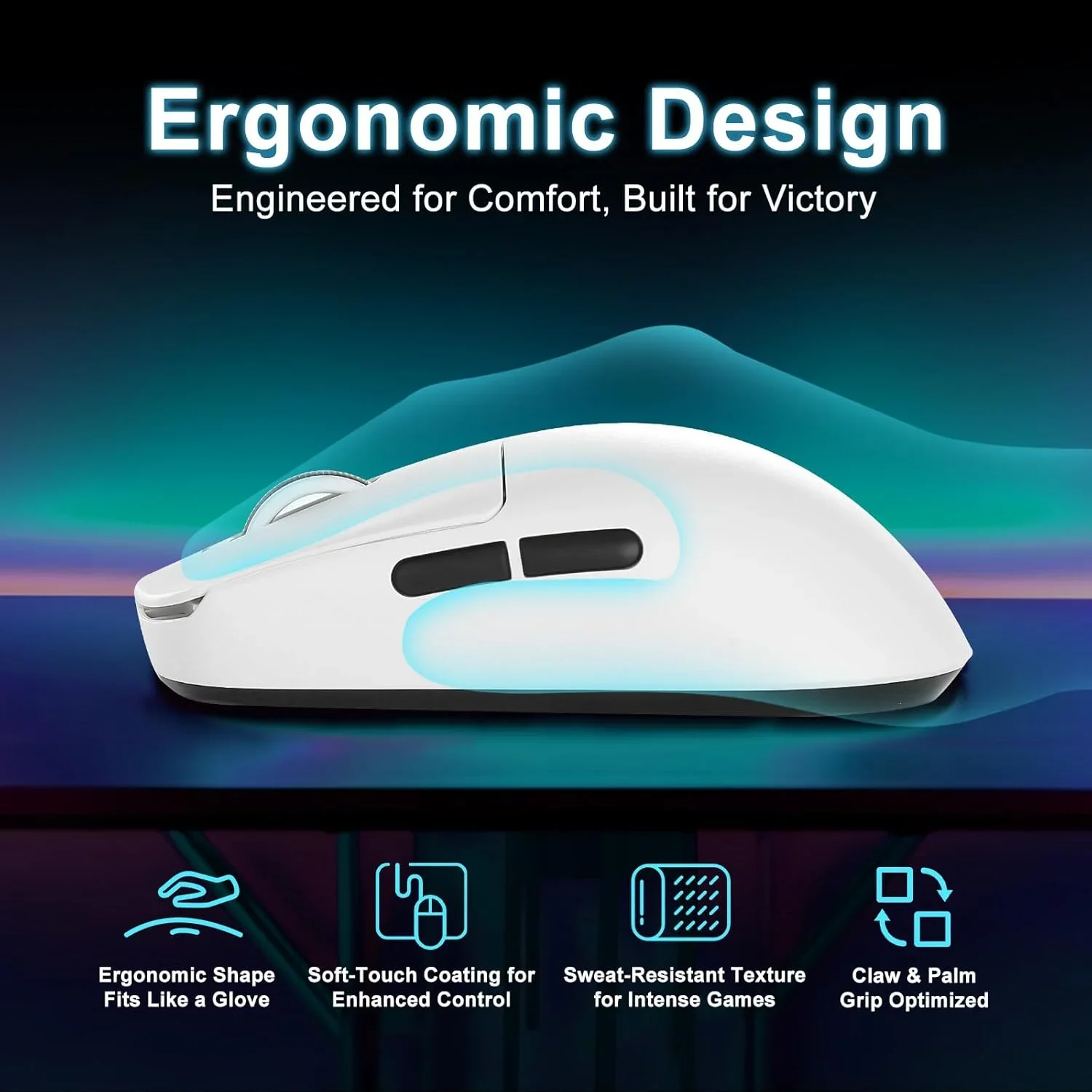 ATK VXE Dragonfly R1 Pro Max Tri-Mode Wireless Gaming Mouse PAW3395 26000DPI 800mAh R1 S Ergonomic Lightweight for FPS PC Gift image 3