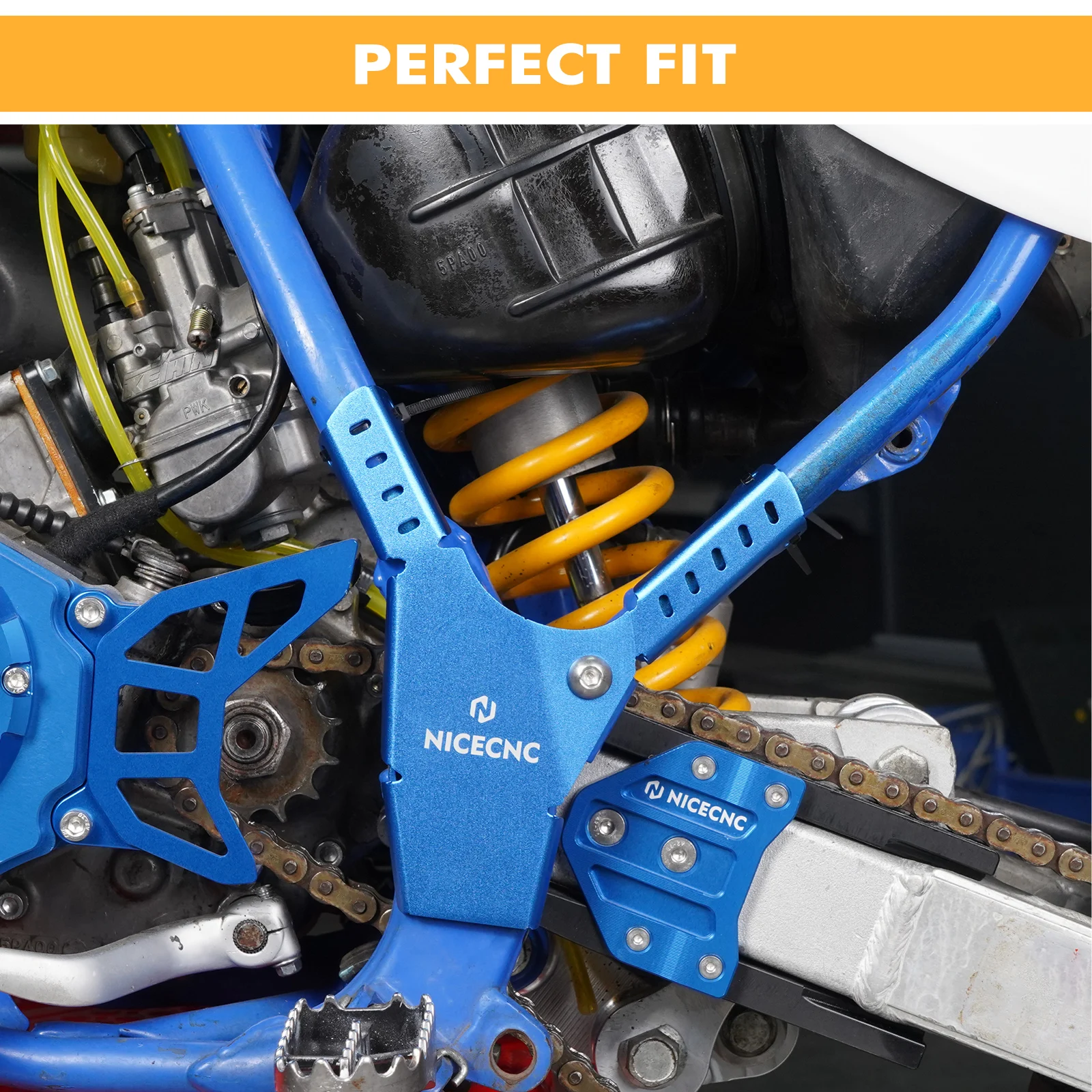 NICECNC Motorcycle Aluminium Frame Guards Covers For Yamaha YZ85 YZ 85 2002-2021 Frame Side Cover Fairing Protector Guard