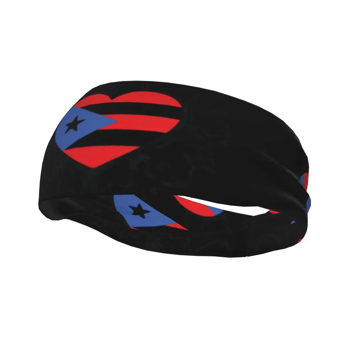

Sports Sweatband Breathable Headband Sweat Hair Head Band Puerto Rico Flag Heart Yoga Headband