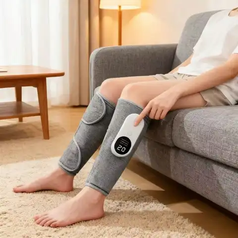 New Round Calf Massager, Air Compressor Massager, 3 Intensity Levels, Easy To Use, Suitable For Feet, Legs, Thighs And Knees, Wireless Leg Massager, A Christmas, Mother's Day And Father's Day Gift.