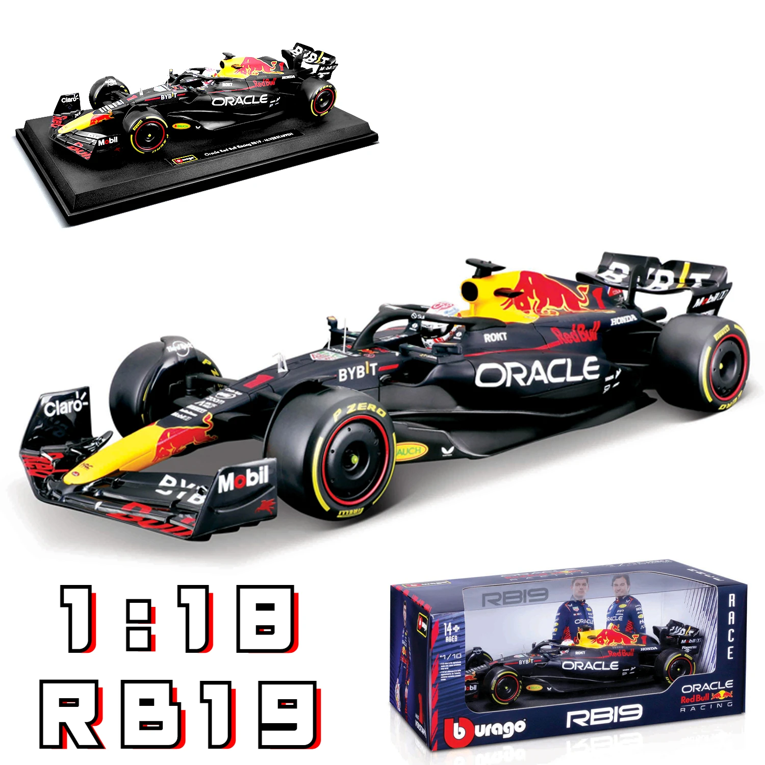 

Bburago 1:18 F1 Champion Red Bull Racing TAG Heuer RB19 2023 #1 Verstappen #11 Perez Alloy Car Die Cast Model Toy Collectible