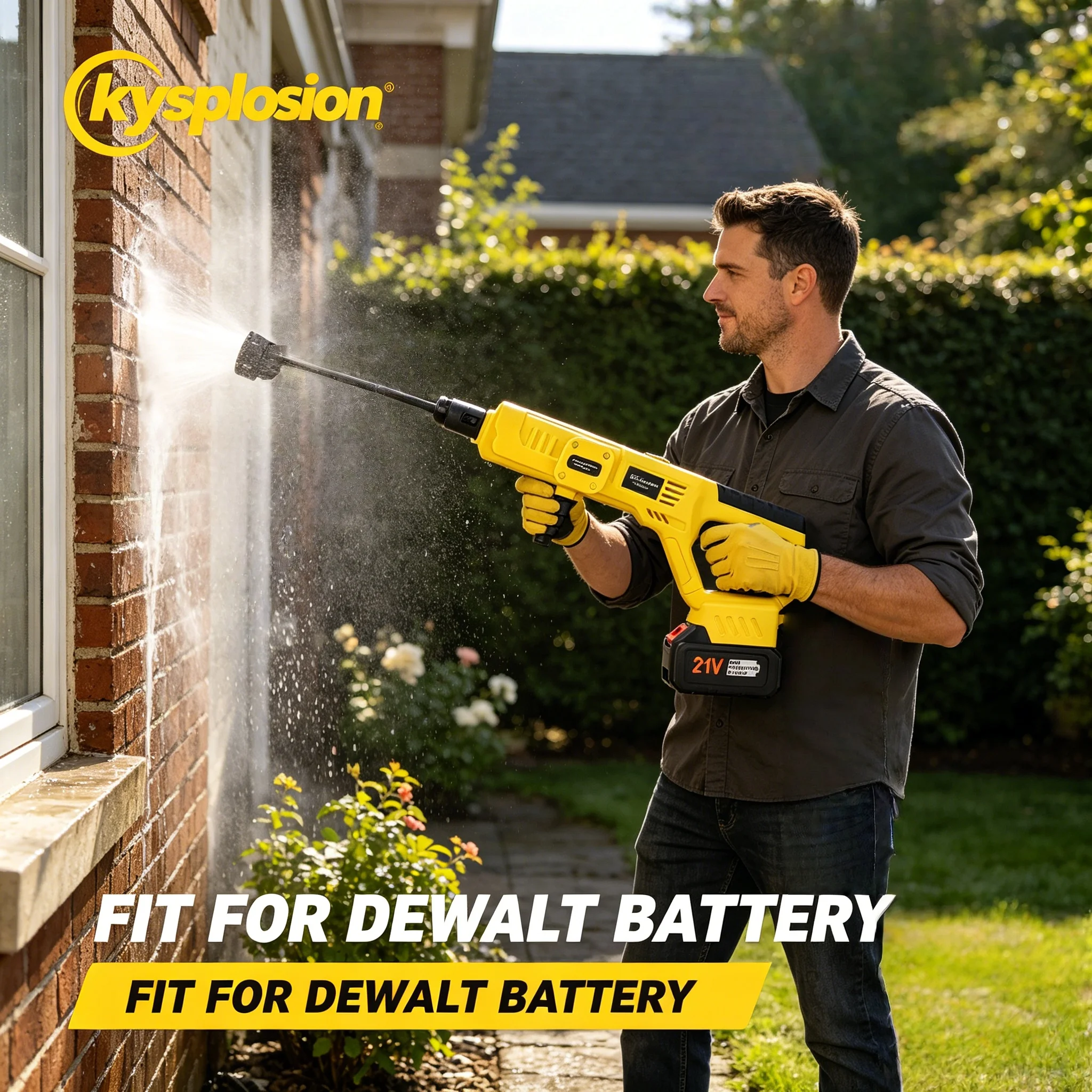 Electric High Pressure Washer Rechargeable Car Wash Gun Cordless Electric Water Gun Foam Machine garden For Dewalt Battery