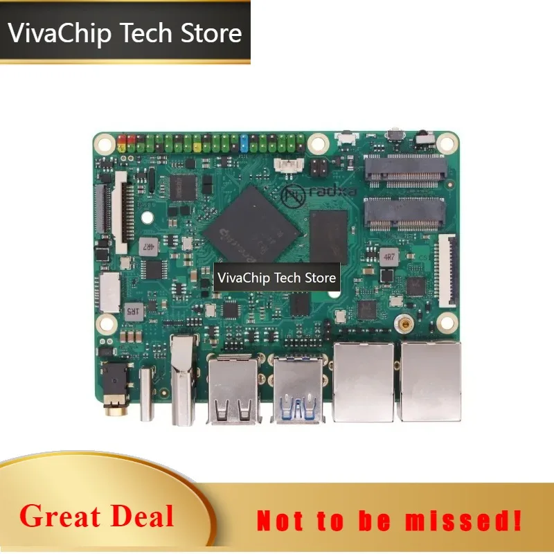 VivaCTRadxa ROCK 3B RK3568J 4-Core CPU SBC, Industrial Grade, HDM 4-Core CPU SBC with 4K Outputs development board