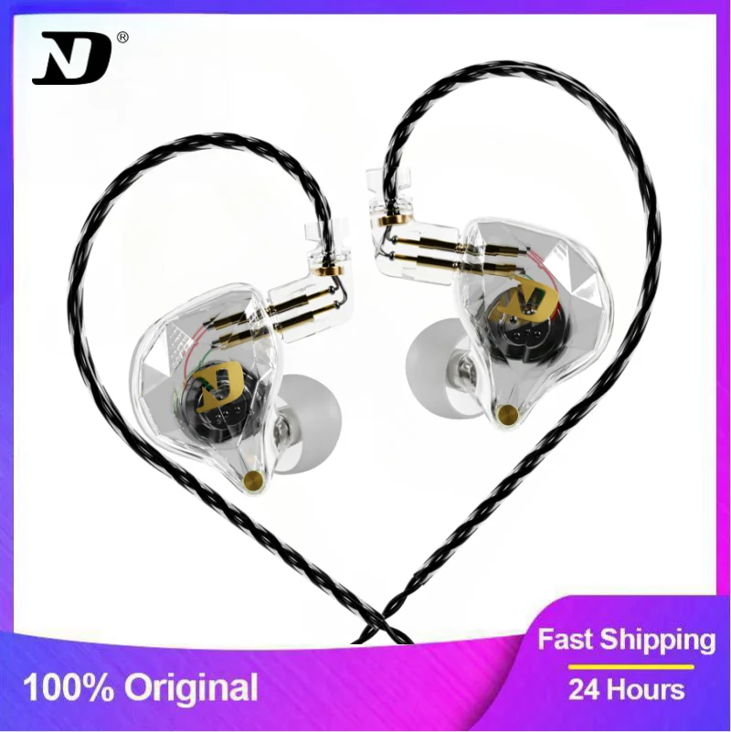 ND NX2 wired earphone stereo bass HIFI music sports earplugmicrophone wired speaker accessory adapter reduces noise